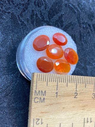 Lovely Unknown Faceted Orange Gemstones In Gem Jar - 7.  20ct - Vintage Estate Find