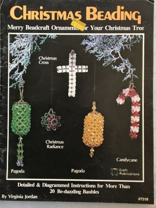 Vtg 70 ' s Beading Pattern Instruction Books Christmas Ornament,  Macrame Jewelry 3