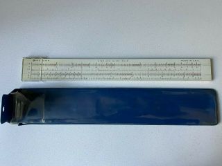 Vintage Sterling Precision Slide Rule With Instructions And Case