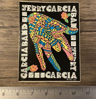 Vintage 1991 Grateful Dead Jerry Garcia Band Window Sticker Decal C.  R.  I.  Art
