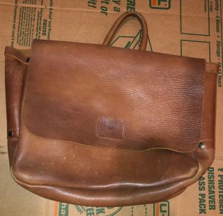 Vintage Will Leather Goods Bag Brown Hand Satchel Distressed Usa