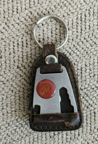 Marlboro Vintage Leather Key Fob Keychain Keyring Tobacco Memorabilia,  Multitool