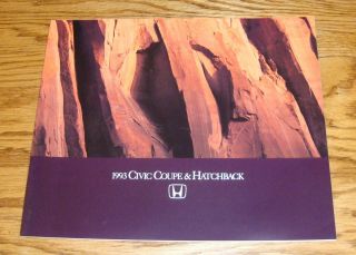 1993 Honda Civic Coupe & Hatchback Sales Brochure 93