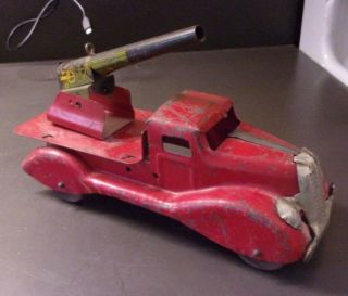 Vintage Marx Pressed Steel Army Canon Truck