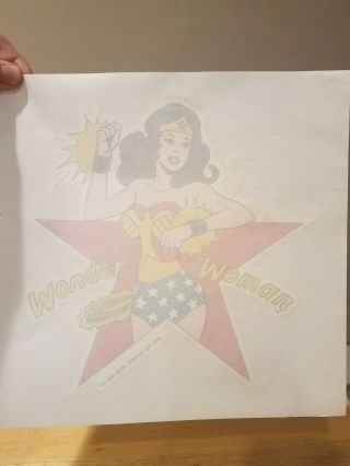 Vintage 1978 Wonder Woman Iron - On Transfer Dc Comics