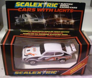 Vintage Scalextric Boxed Slot Car Ford Capri With Lights