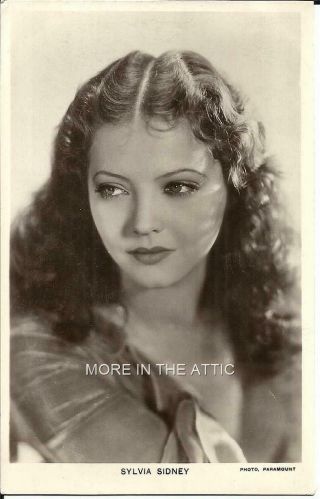 Young Sexy Sylvia Sidney Vintage Uk Issued Rppc