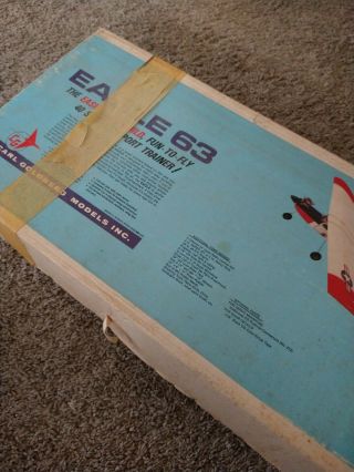 Vintage Carl Goldberg Eagle 63 R/c Model Airplane Kit