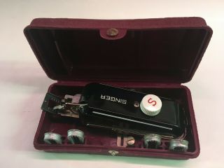 Vintage Singer Slank Shank Sewing Machine Buttonholer 160743 For 301,  401