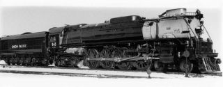 7dd436 Rp 1937? Union Pacific Railroad Engine 843 Builder Type Photo