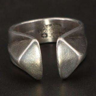 Vtg Sterling Silver Norway Anna Greta Eker Modernist Geometric Ring Size 6 - 11g