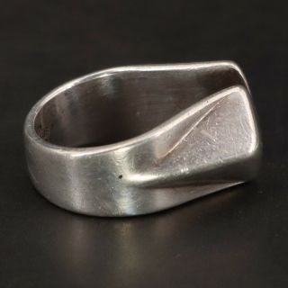 VTG Sterling Silver NORWAY ANNA GRETA EKER Modernist Geometric Ring Size 6 - 11g 2
