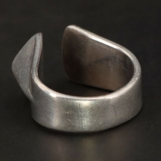 VTG Sterling Silver NORWAY ANNA GRETA EKER Modernist Geometric Ring Size 6 - 11g 3