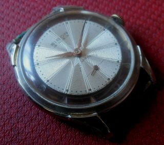 Vintage 1940s Oversized Sibon Skeleton 15 Jewels Swiss Watch Running Wristwatch
