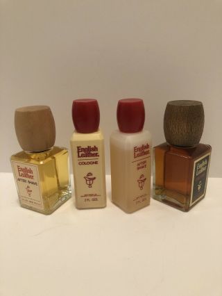 Vintage English Leather Cologne & After Shave Home And Travel Gift Set