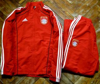 Vintage Bayern Munich Football Presentation Track Suit Jacket Pants Soccer L