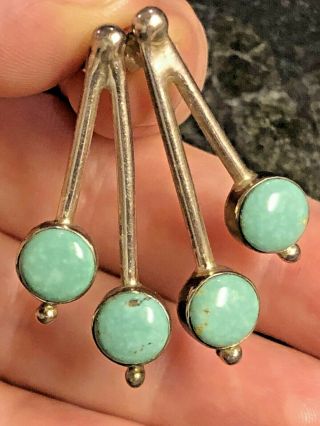 Vintage Jay King Mine Finds Sterling Silver Turquoise Earrings 925 Dtr