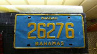Vintage Nassau Bahamas License Plate Tag