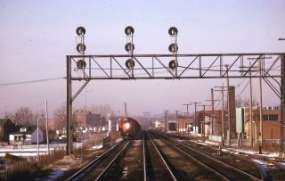 Unidentified Railroad Locomotive Train Signal 1974 Photo Slide