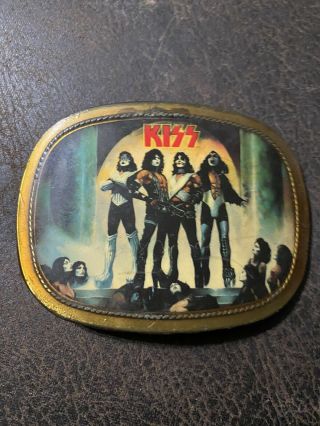Kiss Love Gun Vintage Belt Buckle 1977 Pacifica Mfg Gene Simmons Paul Stanley