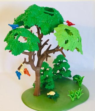 Vintage Playmobil - Xl Deciduous Tree With Birds,  Plants - Landscape,  Forest