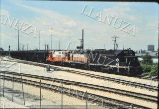 Slide Cc&p Gp28 At Chicago Il With Coal Train June 1996