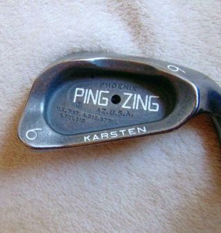 Vintage Karsten Ping Zing Black Dot Right Hand Golf Club 6 Dylagrip Stiff