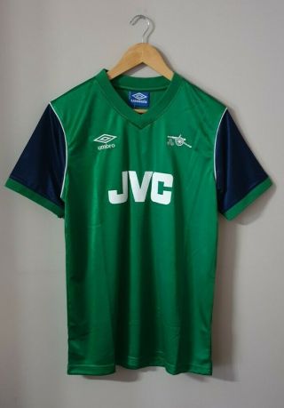 Arsenal 1982 - 83 Retro Green Away Football Shirt Size Medium Vintage 80s