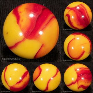 Stunning Peltier Nlr Red Bee Vintage Marble 11/16,  - Hawkeyespicks