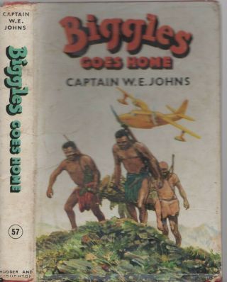 Vintage 1960 Captain W.  E.  Johns - Biggles Goes Home 1st Leslie Stead