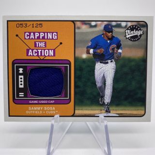 Sammy Sosa 2003 Upper Deck Vintage Capping The Action Game - Cap 053/125