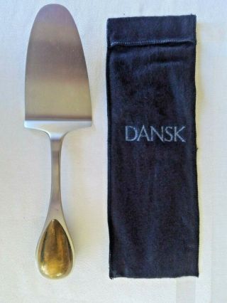 Vintage Dansk Torun Stainless Steel & Brass Charcuterie Cheese Knife