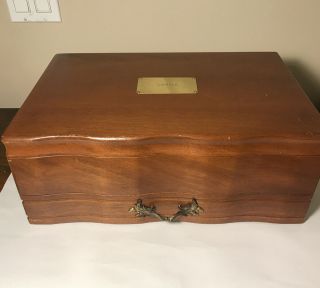 Vintage 2 - Drawer Reed & Barton Silverware Chest With Pacific Silver Cloth