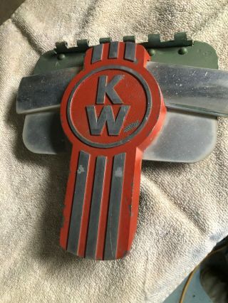 Vintage Kenworth Hood Emblem Grille Ornament Badge Kw K100 Radiator Cover