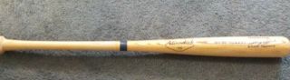 Vintage Baseball Autograph Signed Full Size Bat Bill Madlock Batting Champ