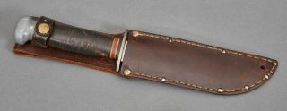 Vintage Us Ww2 Military Fighting Knife Pal Rh - 36 With Leather Sheath