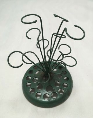 Vintage Metal Loop Flower Frog J P Orben 13 Loops Curly Wire Cast Floral Holder