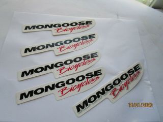 Vintage Mongoose Bicycle Frame Sticker 5 Nos