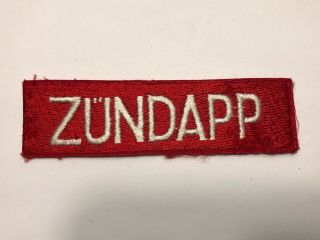 Vintage Zundapp Motorcycles Sew - On Patch (4 Inches Across)