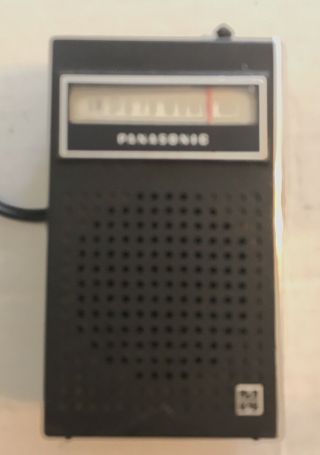 Vintage 1965 Panasonic Am Transistor Radio.  Made In Taiwan Model R - 1070