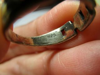STERLING SILVER 925 ESTATE VINTAGE GIRLS CHAIN TAPERED BAND RING SIZE 6 2