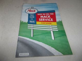 Vtg 1960 Mack Truck Service Book