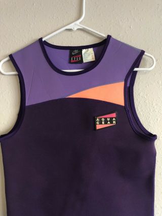 Vintage 80s 90s Nike Aqua Gear Wet Suit Vest Tank Top,  Purple S/m