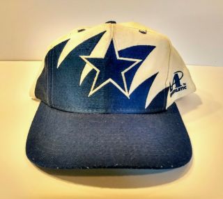 Vintage 80s/90s Dallas Cowboys Snap Back Cap Hat Shark Tooth Embrd Logo Athletic