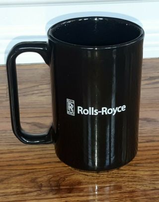 Rolls - Royce Car Coffee Mug Black Tall/slim Cup Vintage Dealer Promo Estate Find