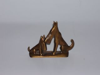 Vintage Mid Century Style Copper Brass Dog Sculpture Figure