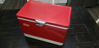 Vintage 1981 Coleman Red Snow - Lite Cooler Ice Chest
