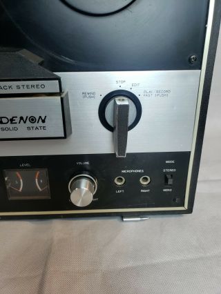 Denon Stereo Tape Recorder Vintage Reel To Reel 7H41ED 3