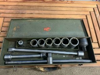 Vintage P & C Hand Forged Tool Company 3/4” Socket Set Proto & Thorsen Adapters 2