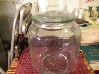 Planters Mr.  Peanut Glass Jar Vintage 5 Cent Covered Wit Peanut Handle